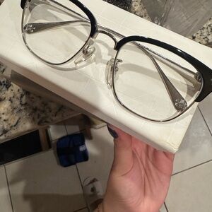 Chrome Hearts black and silver glasses